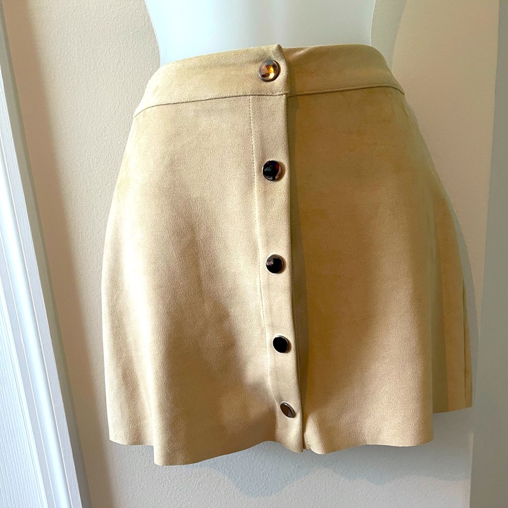 NWOT JONDIE TAN FAUX SUEDE MINI SKIRT | Small